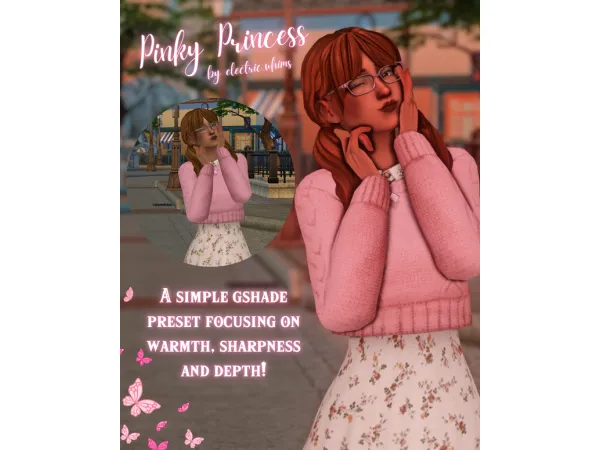 Mix Pinky Princess Gshade Preset by electricwhims - The Sims 4 Custom Content