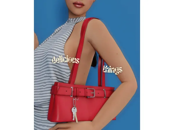 Alpha OSOI shoulder brocle mini bag by delicious things - The Sims 4 Custom Content