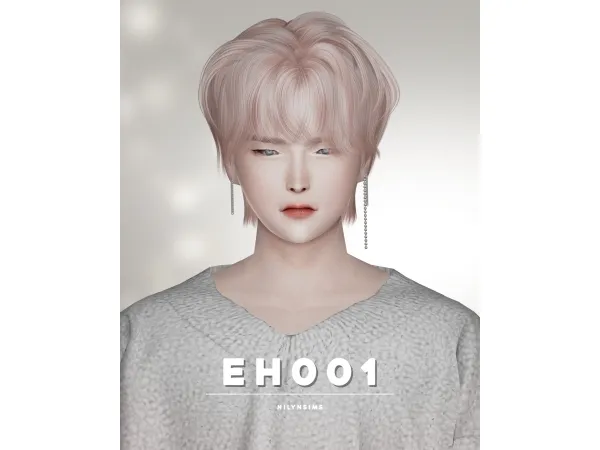 Alpha NILYN EH001 HAIR - The Sims 4 Custom Content