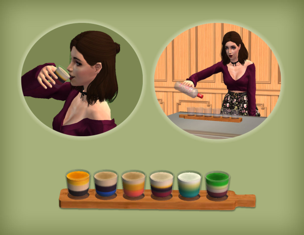 Shot Glass Holder Functional by simsfinds - The Sims 2 Custom Content