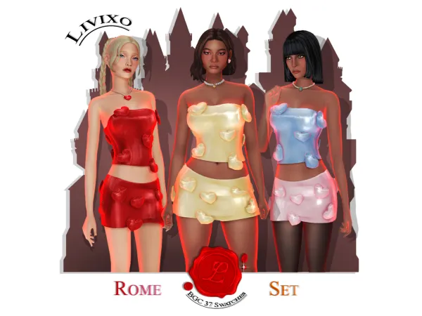 Mix ROME SET by Livixo - The Sims 4 Custom Content