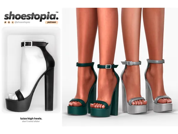 Alpha Shoestopia luiza high heels - The Sims 4 Custom Content