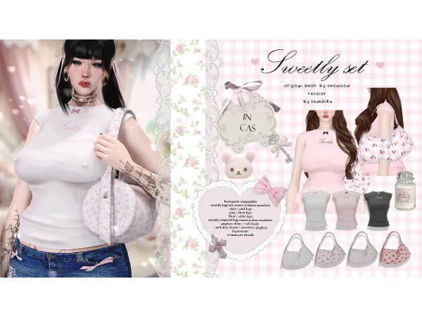 Mix sweetly set by tsundcku - The Sims 4 Custom Content