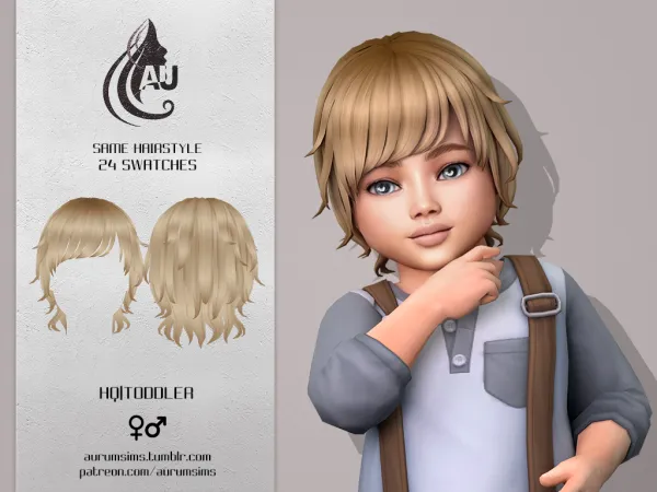 Maxis Match Same hairstyle for toddlers - The Sims 4 Custom Content