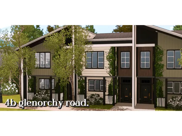Sims 3 Mix Casas modernas CC: 4b glenorchy road townhouses. by shellsea