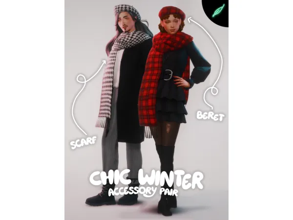Maxis Match 43173011324431chic winter scarf beret43173011324431by thatonegreenleaf - The Sims 4 Custom Content