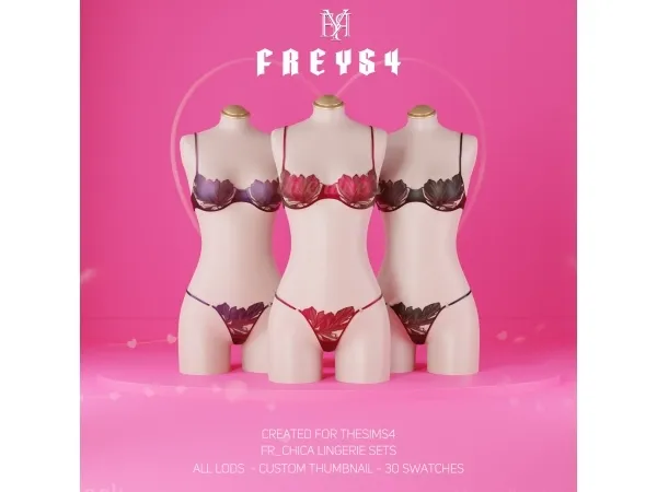 Alpha FR_Chica Lingerie Sets - The Sims 4 Custom Content