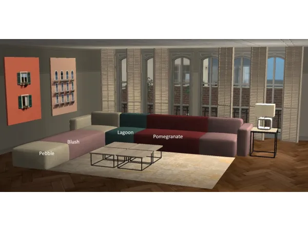 Penthouse Lounge by parchmentpaperandco - The Sims 2 Custom Content