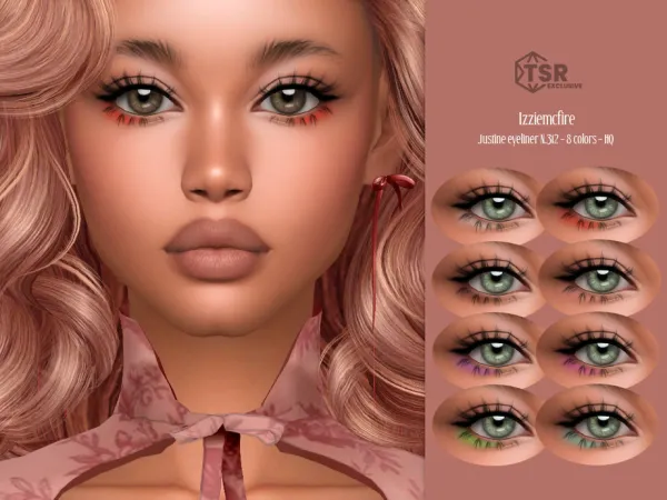 Mix IMF Justine Eyeliner N312 by IzzieMcFire - The Sims 4 Custom Content