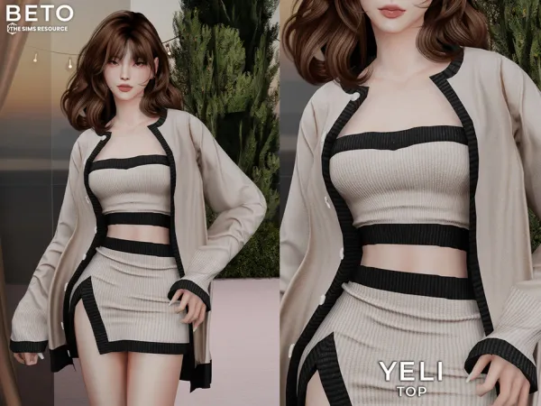 Alpha Yeli (Top) by Beto_ae0 - The Sims 4 Custom Content