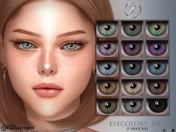 Alpha EYECOLORS Z91 by ZENX - The Sims 4 Custom Content