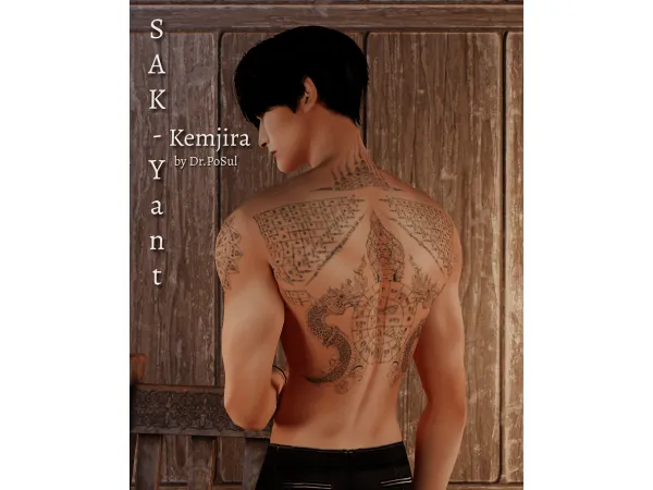 Mix Tattoo Collection Sak Yant Pallet Kemjira by po_sul - The Sims 4 Custom Content