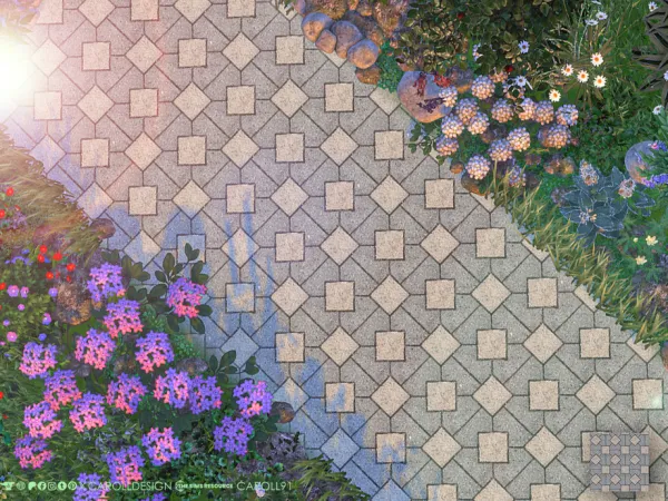 Alpha Geometrico Terrain Paint by Caroll912 - The Sims 4 Custom Content