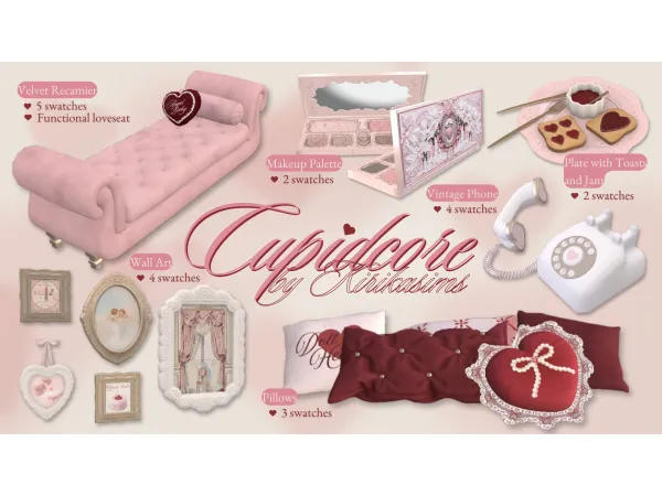 Maxis Match Cupidcore Set by kirikasims - The Sims 4 Custom Content