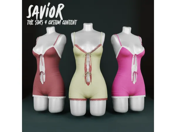 Alpha Sany Short Dress by SaviorOfficial626 - The Sims 4 Custom Content