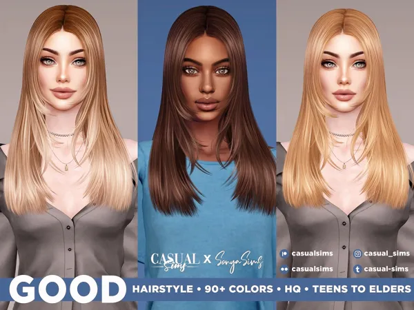 Alpha CasualSims Good Hairstyle - The Sims 4 Custom Content