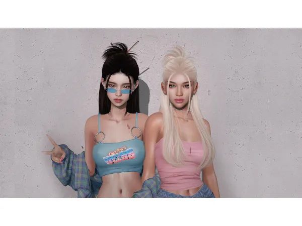 Alpha DOUX CLARA HAIRSTYLE - The Sims 4 Custom Content