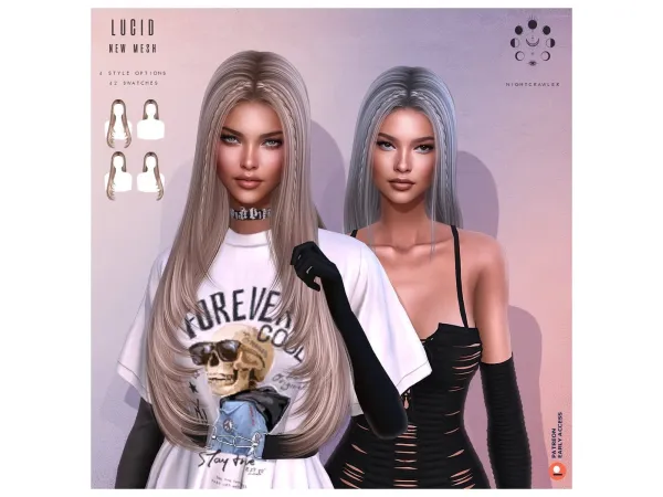 Alpha LUCID HAIR - The Sims 4 Custom Content