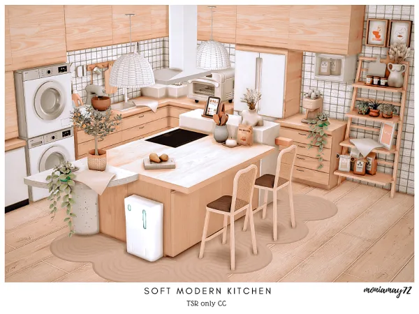 Mix Modern Soft Kitchen - The Sims 4 Custom Content
