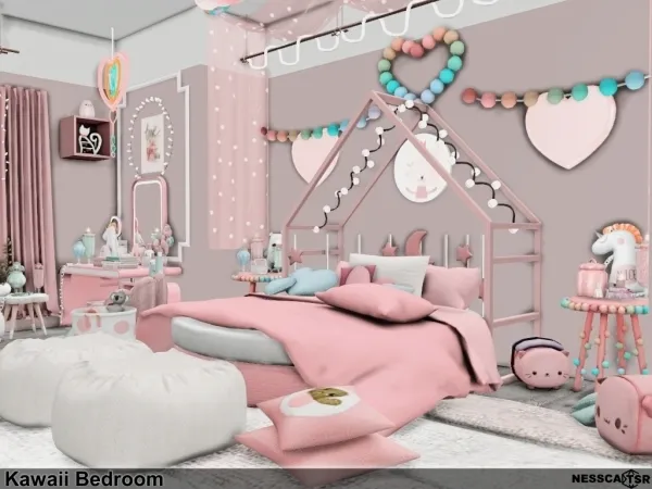 Mix Kawaii Bedroom - The Sims 4 Custom Content