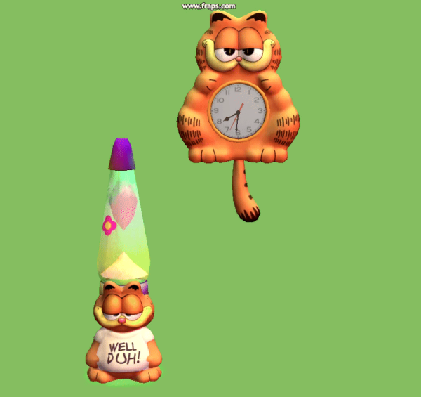 Garfield Lava Lamp and Wall Clock by simsfinds - The Sims 2 Custom Content
