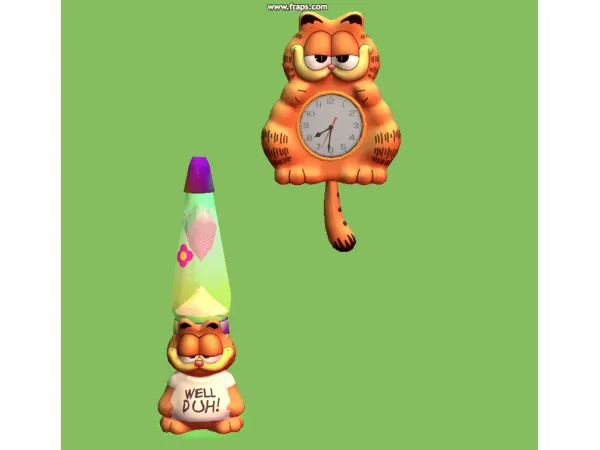 Garfield Lava Lamp and Wall Clock by jacky93sims