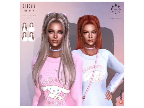 Alpha CINEMA HAIR - The Sims 4 Custom Content
