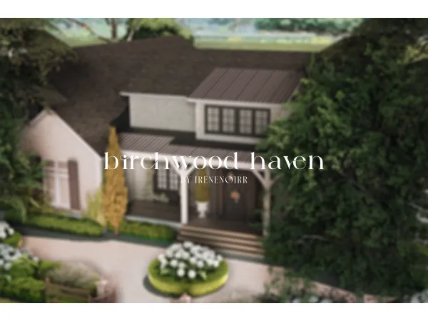 Alpha Birchwood Haven build by IreneNoir - The Sims 4 Custom Content