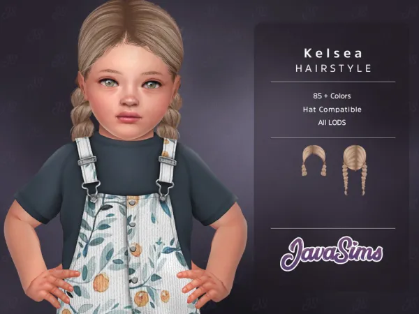 Alpha Kelsea (Toddler Hairstyle) by Mystic Studios - The Sims 4 Custom Content