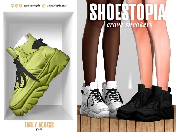Alpha Shoestopia Crave Sneakers - The Sims 4 Custom Content