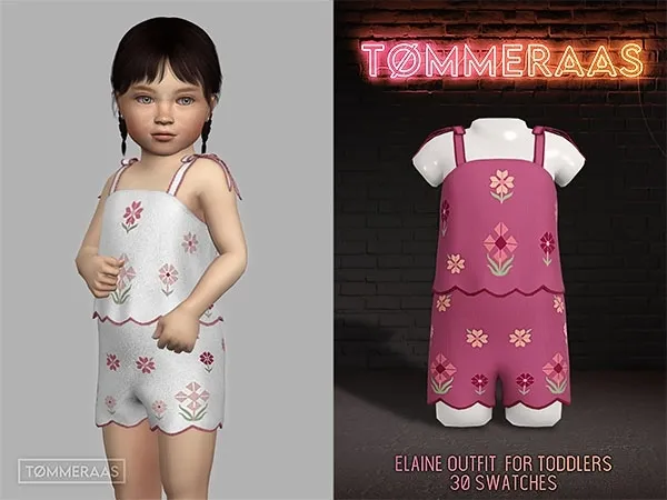 Alpha Tu00d8MMERAAS Elaine Outfit for Toddlers (86) - The Sims 4 Custom Content