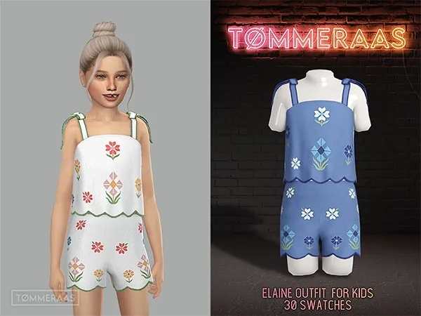 Alpha Tu00d8MMERAAS Elaine Outfit for Kids (85) - The Sims 4 Custom Content