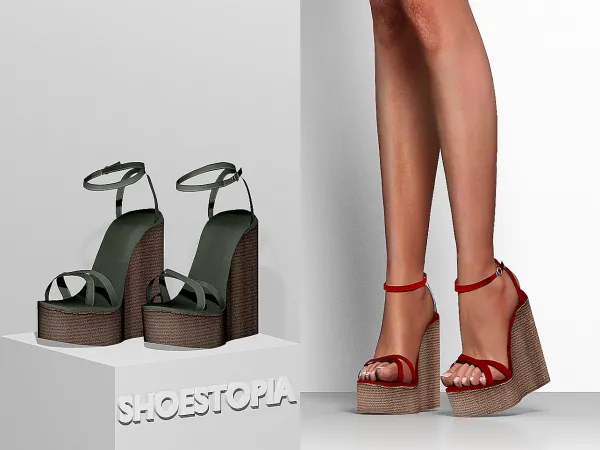 Alpha Shoestopia Cacto Platform Shoes - The Sims 4 Custom Content
