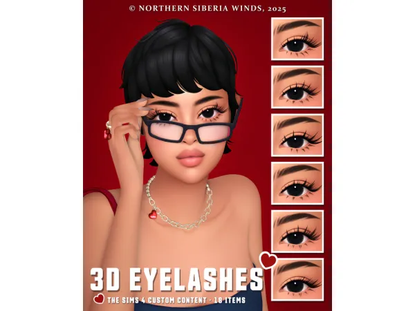Mix 3D EYELASHES COLLECTION by northernsiberiawinds - The Sims 4 Custom Content