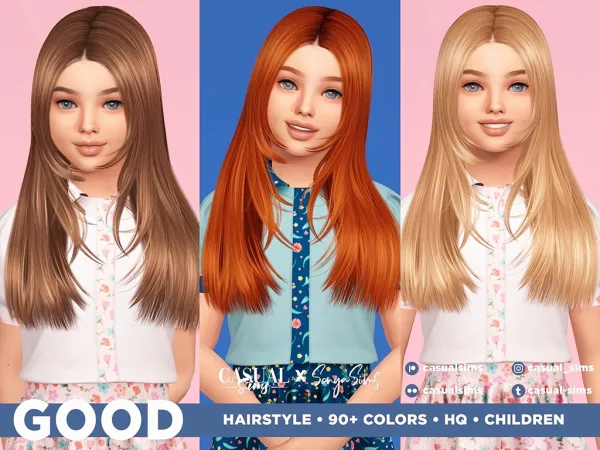 Alpha Good Hairstyle SonyaSims x CasualSims KIDS - The Sims 4 Custom Content