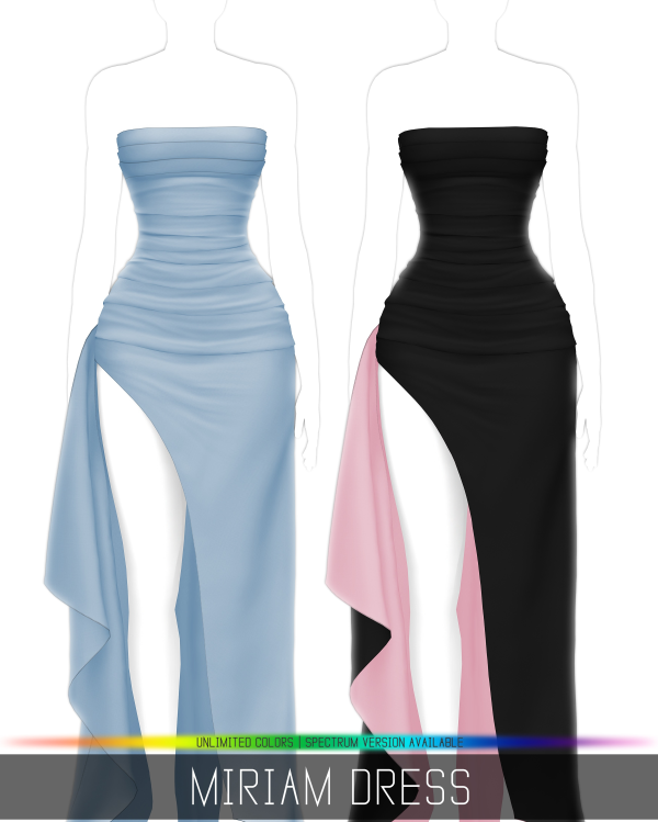 Alpha MIRIAM DRESS by simsfinds - The Sims 4 Custom Content