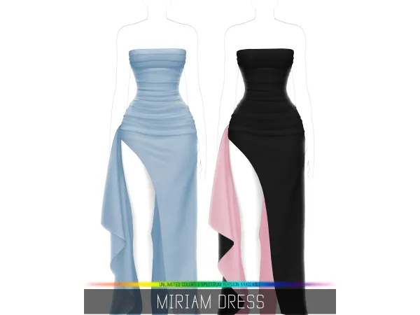 Alpha MIRIAM DRESS by simpliciaty - The Sims 4 Custom Content