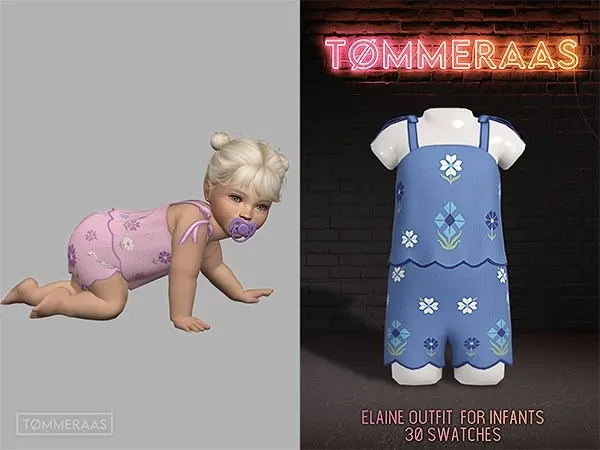 Alpha Tu00d8MMERAAS Elaine Outfit for Infants (87) - The Sims 4 Custom Content