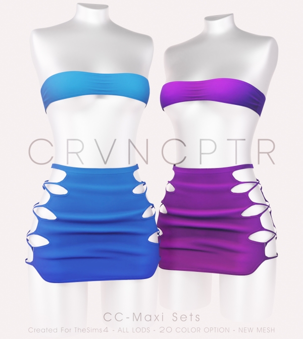 Alpha Maxi Sets by carvin_captoor - The Sims 4 Custom Content