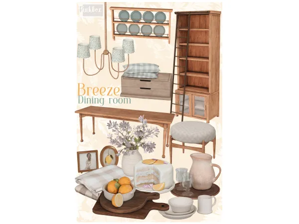 Alpha Breeze dining by Pinkboxdesign - The Sims 4 Custom Content