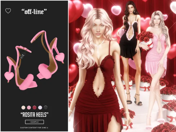 Alpha Off Line Rosita Heels (Sample) - The Sims 4 Custom Content