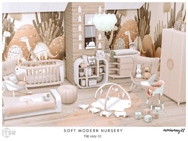 Mix Soft Modern Nursery - The Sims 4 Custom Content