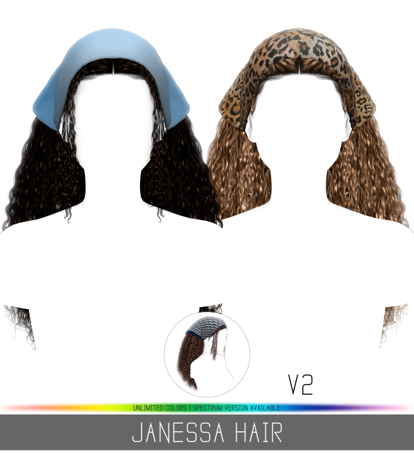 Alpha JANESSA HAIR by simsfinds - The Sims 4 Custom Content