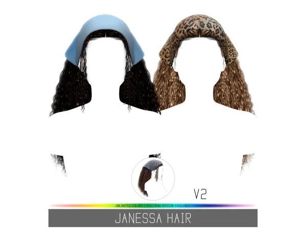 Alpha JANESSA HAIR by simpliciaty - The Sims 4 Custom Content