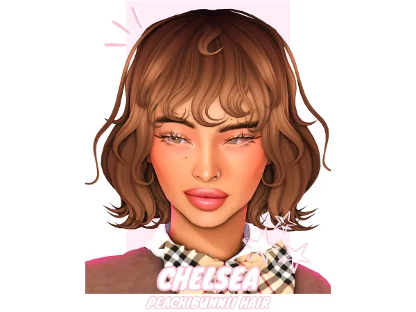 Maxis Match Chelsea Hair by Peachibunnii - The Sims 4 Custom Content