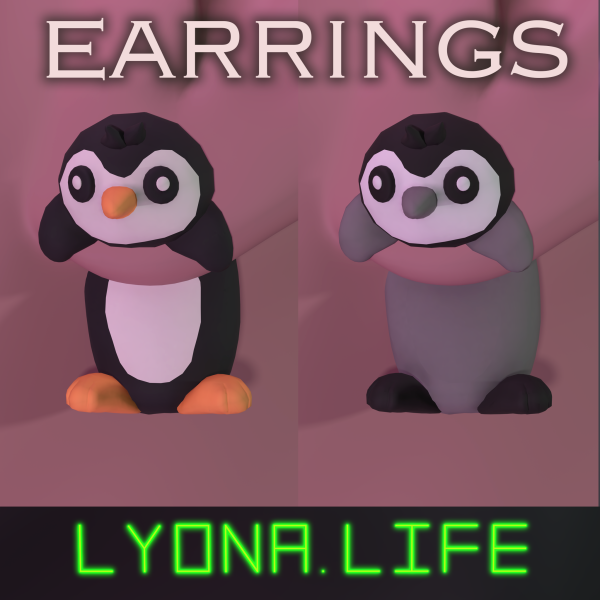 Mix EARRINGS Penguins 3 versions by lyonalife - The Sims 4 Custom Content