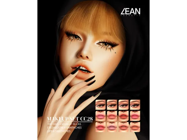 Alpha LEAN MAKEUP SET CC28 - The Sims 4 Custom Content