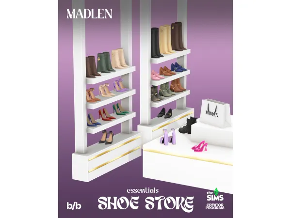 Maxis Match Shoe Store Essentials by Madlen - The Sims 4 Custom Content