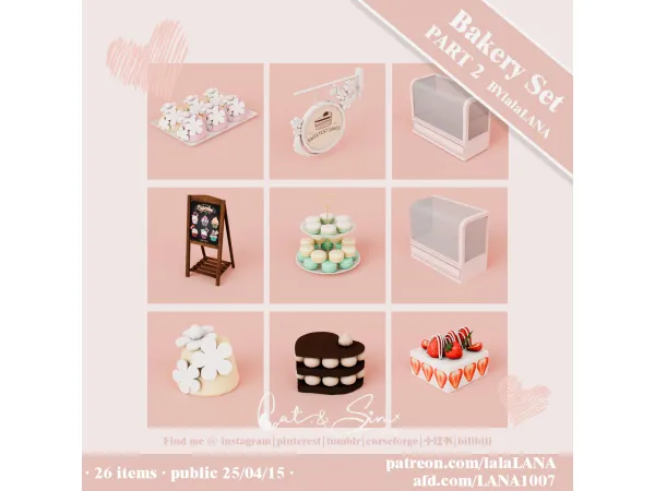 Maxis Match Bakery Set by lalalana - The Sims 4 Custom Content