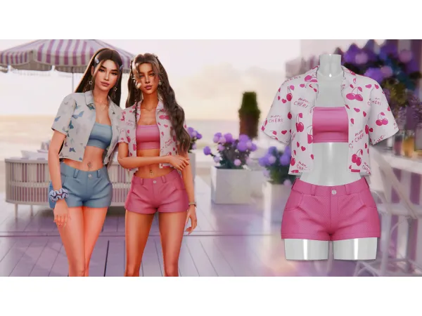 Alpha ARI CLOTHING SET by WisteriaSims - The Sims 4 Custom Content
